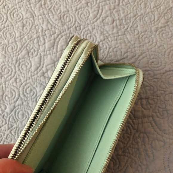 Coach Mint Green Leather Wallet Wristlet - Picture 5 of 5